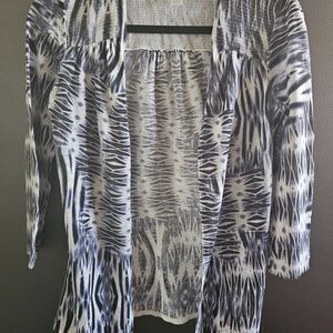 Black and White Patterned Cardigan